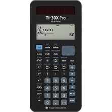 Ertürk Store TI-30X Pro Mathprint Okul Hesap Makinesi (4 Satırlı Yüksek Çözünürlüklü Ekran, Güneş Enerjisi ve Pille Çalışır), Siyah