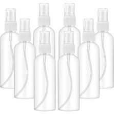 Ertürk Store 100 ml Şeffaf Plastik Sprey Şişesi, Ince Sis Püskürtücü, 8 Adet