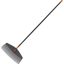 Ertürk Store 135016 Solid Yaprak Süpürgesi Geniş | Plastik Diş/alüminyum Sap; Siyah/turuncu, L, Sağlam, 1003465
