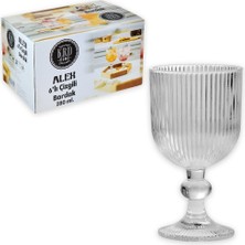 Krd Home Alex 6 Lı Çizgili Ayaklı Bardak KRD-25055