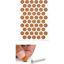 Ertürk Store Yapışkanlı Vida Tapası Vida Kapatıcı Kapağı, 50 Adet (Atlantik Çam)