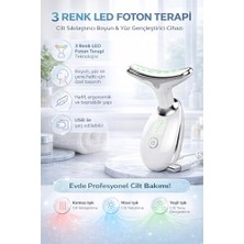 Ertürk Store 3 Renk LED Foton Terapi Cilt Sıkılaştırıcı; Boyun ve Yüz Cihazı
