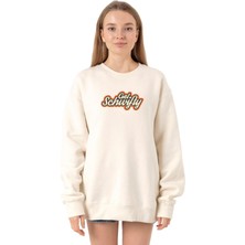 Tshirthane Rick And Morty Get Schwifty Ekru Kadın 2ip Sweatshirt P19610S2842, Xl