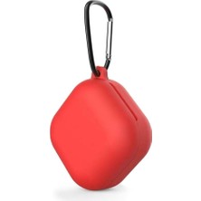 Str Store Samsung Buds Pro - Buds2-2 Pro - Live - Fe - Fe2 - Core Kulaklık Kılıf Askılı Mat Silikon (Kırmızı)
