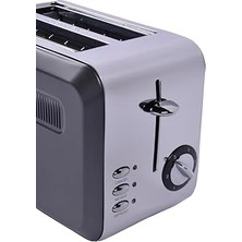 Ertürk Store Gem Titan 2 Dilim Ekmek Kızartma Makinesi; 980 W, Paslanmaz Çelik Gövde | Antrasit Gümüş