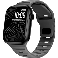 Str Store Apple Watch Yumuşak Silikon Su Geçirmez Watch Band, Apple Watch Ultra Kordonları ile Uyumlu 49/45/44/42 Mm, Iwatch Serisi 8 7 6 5 4 3 2 1 Se Ultra Için Erkek Kadın Spor Kordonu