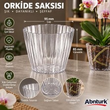 Şeffaf Mini Orkide Saksısı-Dekoratif Şık Ev Balkon Çiçek Saksısı 95X85MM