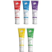 Ertürk Store Gusto Jel Gıda Boyası Konsantre 5X50 G 5'li Set Mavi Kırmızı Mor Sarı Yeşil