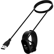 Str Store Xiaomi Mi Band 6 Ile Uyumlu Giyilebilir Akıllı Saat Şarj Kablosu Manyetik (Mi Band 5/6 / 7 / Amazfit Band 5 Ile Uyumlu) USB Şarj Aleti (Siyah)