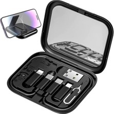 Ertürk Store USB C Çok Fonksiyonlu Adaptör Seti, 6'sı 1 Arada, Type-C, Lightning, Micro USB ve Usb-A, 60W Hızlı Şarj