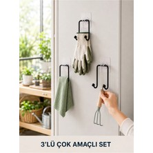 Maison Luré 3 Adet Yapışkanlı Askılık Çok Amaçlı Ev Düzenleme Seti Banyo Askısı