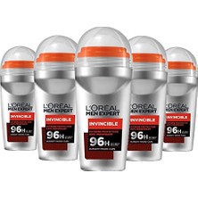 Ertürk Store Men Expert 5'li Invincible Anti Perspirant Roll-On Deodorant Seti (5 x 50 Ml)