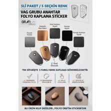 Graficar Vag Grubu Yeni Nesil Anahtar Folyo Kaplama Sticker | 5'li Set | 5 Renk