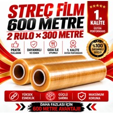 Optimex Gıda Streç Film 600 Metre – 2 Rulo x 300 Metre Şarküteriler Çiğköfteciler Yemekhaneler ve Mutfaklar Için 1.kalite