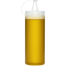 Ertürk Store Sızdırmaz Kapaklı Plastik Yağ ve Sos Şişesi, Şeffaf, 700 ml