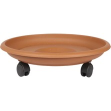 Ertürk Store Altığı Kahve 37 cm 721053 Tekerlekli Saksı Altlığı
