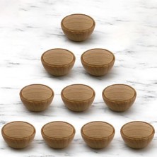 Ertürk Store Piyano Polimer Düğme, Dolap Mobilya Mutfak, Kulbu 10 Adet, Kulp Dışbükey Ceviz, Dolabı Çekmece Kulpu