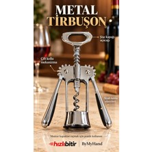 ByMyHand Professional Metal Tirbüşon Şarap Şişe Açacağı Türbişon Tirbişon