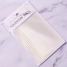 Ertürk Store Gold Şerit Tırnak Sticker, Şerit Tırnak Etiketi Nail Art