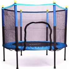 Fileli Büyük Boy Trambolin 120 cm Çap Mavi Kolay Kurulum, Tek Ebat, L120MVV, Mavi