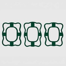 Craftelle 3'lü Set Barok Kıvrımlı Oval Çerçeve Seramik Kil ve Hamur Kesici Kalıp 4,5x6 cm Iç Boşluk