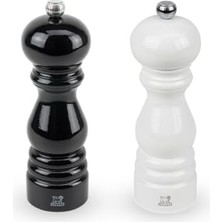 Ertürk Store Değirmen, Paris Karabiber-Tuz Set Siyah-Beyaz 18 cm