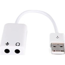 Ertürk Store USB Ses Kartı Çevirici 7+1 Dönüştürücü Laptop Harici Ses Kartı