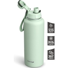 Str Store 1 Hand Leak-Proof Sızdırmaz Çelik Termos 1500 ml Smoke Green ST-256