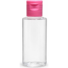 Str Store 50 Adet 30 ml Boş Plastik Şişe OM80 Pembe Kapak