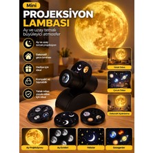 Azurtech Mini Ay ve Uzay Temalı Projeksiyon Lambası – Dekoratif Gece Lambası 20 Diskli