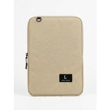 Str Store Premium Tablet Çantası ve Organizer - Içi Cepli, Darbe Emici Koruyucu Kılıf (Bej)