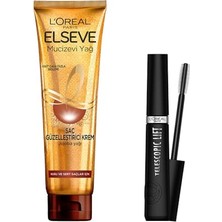 Ertürk Store 150 ml Mucizevi Yağ Saç Güzelleştirici Krem ve Telescopic Lift Maskara Seti