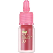 Str Store Uzun Süre Kalıcı ve Hafif Formüllü, Kadife Bitişli Tint Ink Airy Velvet (33 Favorite Pink)