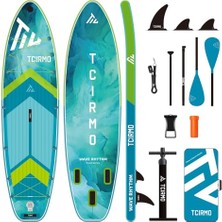 Ertürk Store 320X84X15 cm Şişme Sup Seti; 3 Fin, Kaymaz Eva Deck, Çift Taraflı Renkli Kürek ve Taşıma Çantası