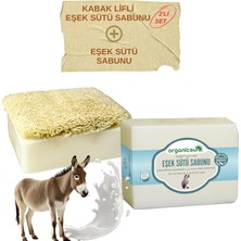 Str Store 2'li Set Doğal Kabak Lifli Eşek Sütü Sabunu ve Lifsiz Eşek Sütü Sabunu