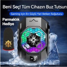 Ertürk Store SL31 Profesyonel Buz Tutan Telefon Soğutucu Rgb Işıklı Oyun Fanı + Desenli Parmaklık Hediye