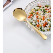 Ertürk Store 21 cm Paslanmaz Çelik Servis Kaşığı; Yemek ve Salata Sunumu Için
