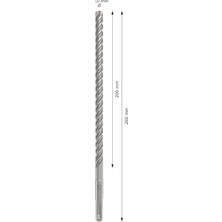 Ertürk Store 1x Pro Sds Plus-5x Kırıcı Delici Delme Ucu, Donatılı Beton ve Beton, Ø 10,00 mm