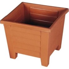 Omnipazar  SY-5845 Dekoratif Plastik Kare Ayaklı Saksı 3,5 Litre No 2