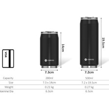 Ertürk Store Isı Yalıtımlı Kutu Çelik Termos Matara 280 ml Chupa Kiss