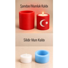 Luce Mondo Craft Silikon Kalıp Ay Yıldız & Türk Bayrağı Mumluk/şamdan -Silindir Mum Kalıbı Seti