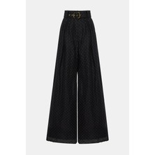 Zimmermann Zımmermann Black Wide-Leg Linen Trousers