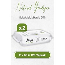 Ertürk Store Natural Yenidoğan Islak Bebek Havlusu 60 x 2 Adet (120 Yaprak)