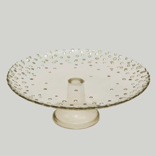 Linens Sparkle Ayaklı Tabak 28 cm Bronz-Gold