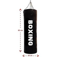 Ertürk Store Zincirli Suni Deri 80 cm x 30 cm Hazır Dolu Boks Kum Torbası