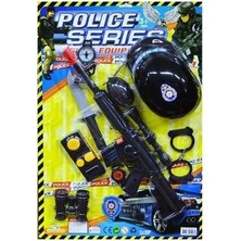 Ertürk Store Çocuk Polis Seti, Bıçak, Kelepçe, Dürbün, Silah, Telsiz, Rozet ve Kask
