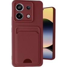 Hsc Bilişim Redmi Note 13 Pro 5g Kılıf Kelvin Kartvizitli Silikon - Bordo