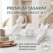 Minelly Dinozor Iskelet Figür Seti – Eğitici Oyuncak ve Modern Masa Dekoru (12 Cm)