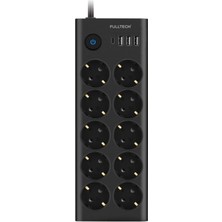 Akıllı Bayi Fulltech FTR14 Type-C Girişli Akım Korumalı 10’lu Priz, 3 USB
