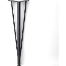 Ertürk Store 71 cm Siyah Metal Dayanıklı Üçgen Masa Sehpa Ayağı Mobilya Destek Yükseltici Ayak Modern Tasarım